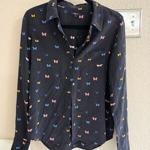 Rails Moyenne - 100% silk button down top